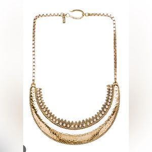 Vanessa Mooney Last Daylight Gold Statement Boho Collar Necklace